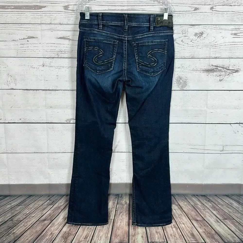 Silver Jeans Womens 30 Blue Suki Bootcut‎ Dark Wash Western Cowgirl Rodeo